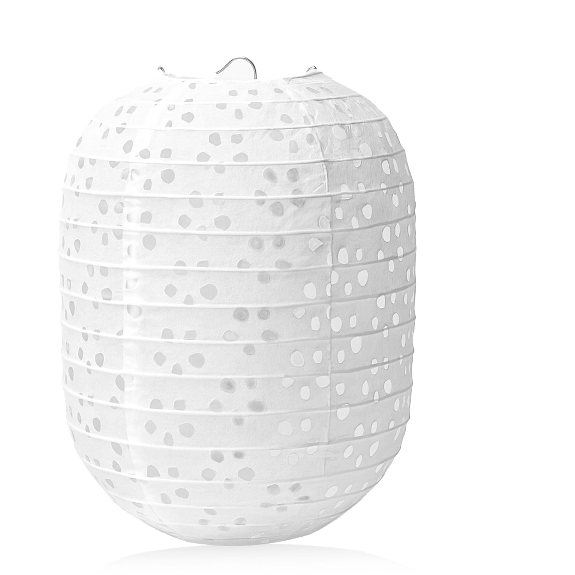 12Pack White Paper Lanterns Decorative Chinese Japanese Hanging Paper Lanterns Party Decorations 6.3Inch Oval Hollow Lamps for Valentines Wedding Anniversary Baby Shower Outdoor Indoor Birthday Decor