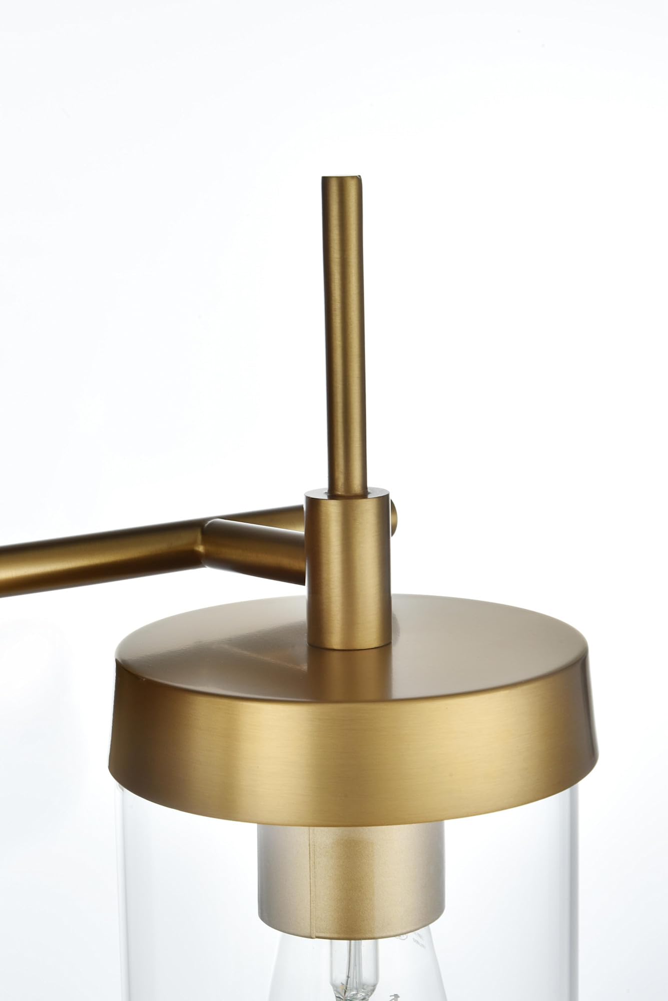 Living District Benny 3-Light Iron & Glass Bath Sconce in Chrome/Clear