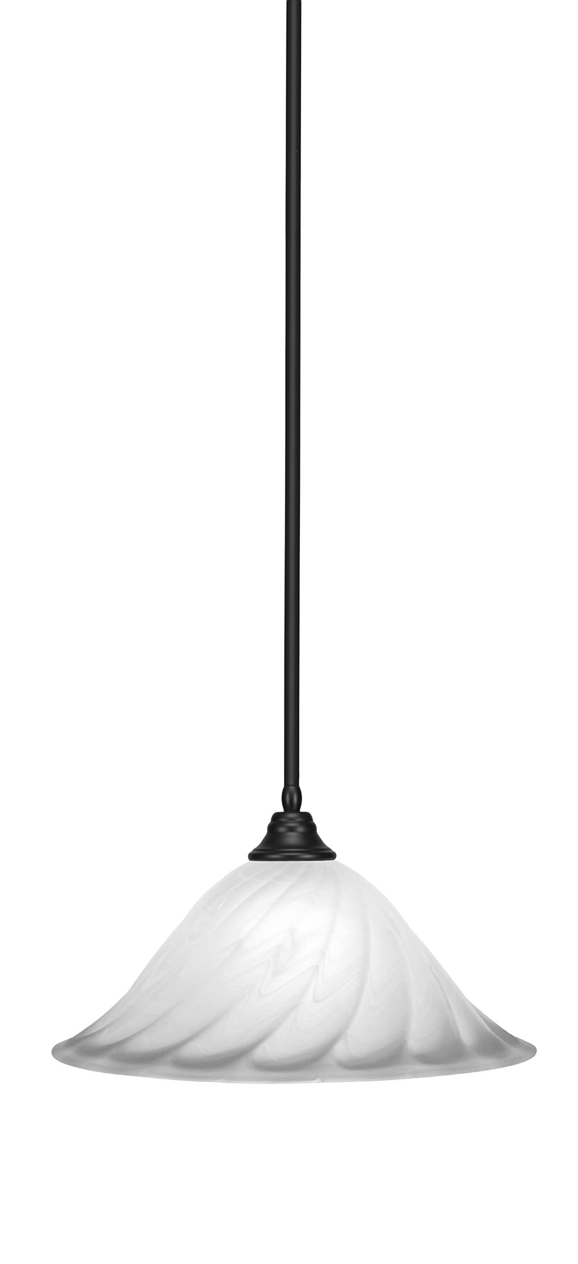 Toltec Lighting 1 Light Pendant In Matte Black (26-Mb-5781)