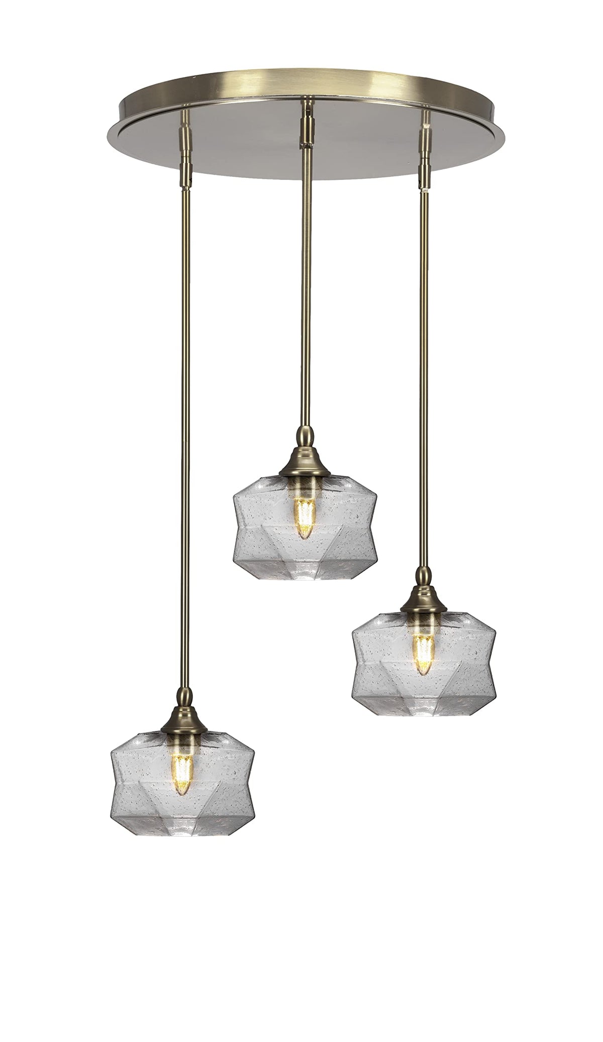 Empire 3 Light Cluster Pendalier in New Age Brass Finish (2183-NAB-4490)