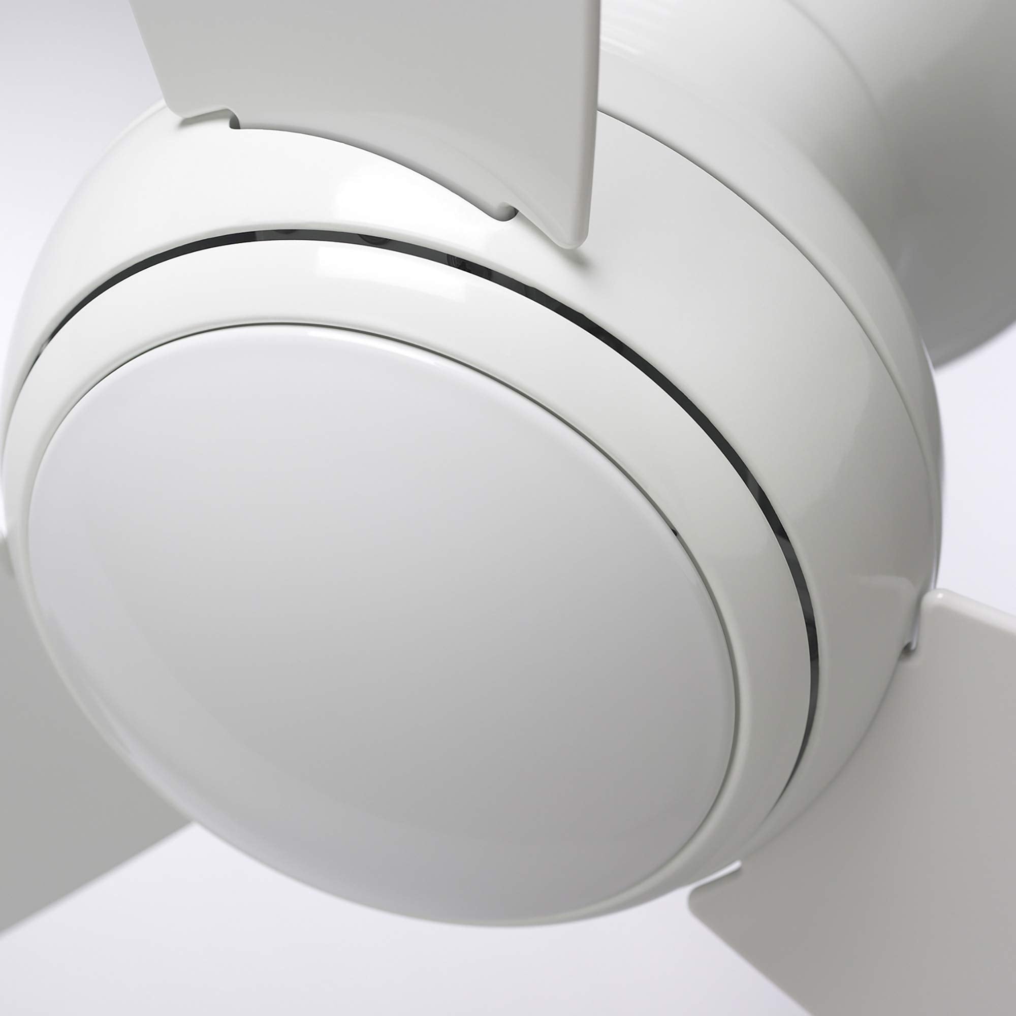 Luminance Kathy Ireland Home Curva Sky Led Outdoor Ceiling Fan With Light Kit, 52 Inch | Modern Flush Mount Fixture With Weather Resistant Blades | Dimmable With Remote Control, Appliance White