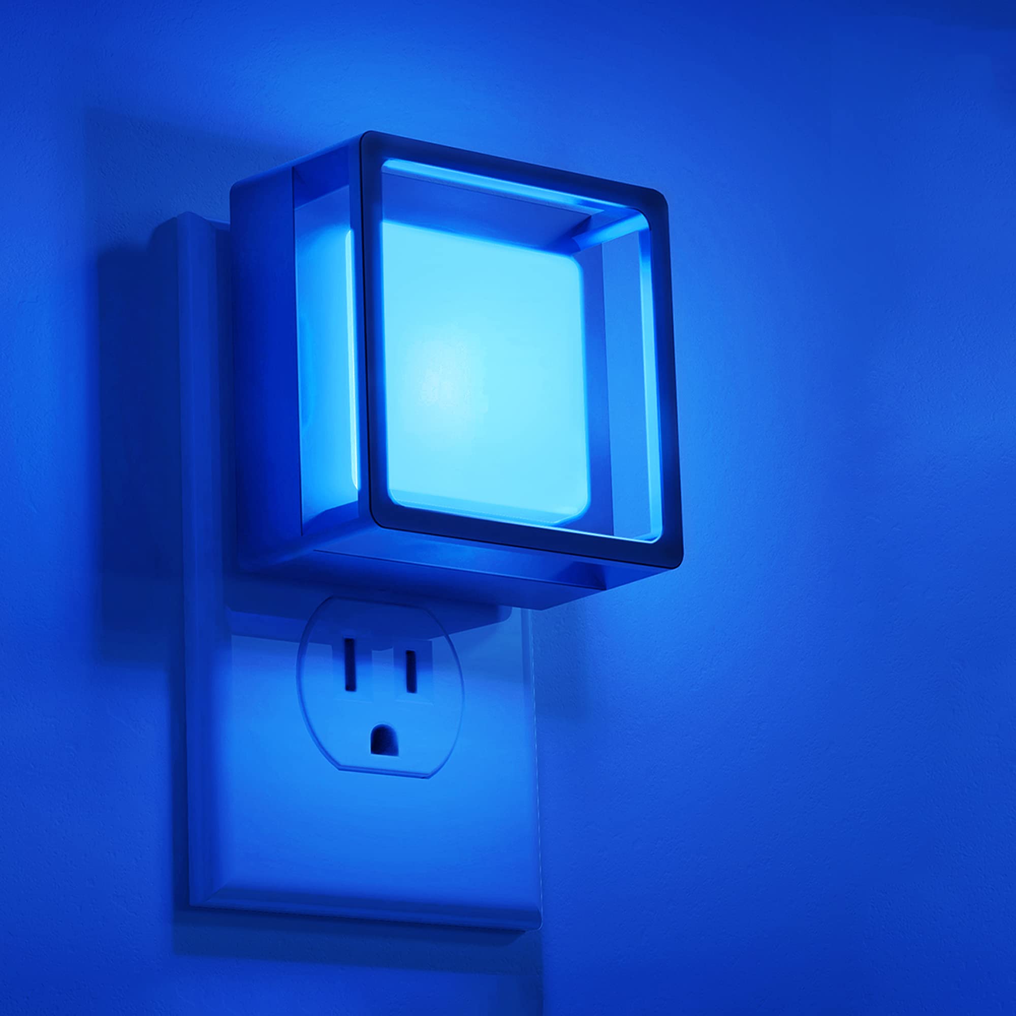 Doresshop Blue Night Light [2 Pack], Night Lights Plug Into Wall, Night Light, Dusk To Dawn Sensor, Led Night Light Adjustable B