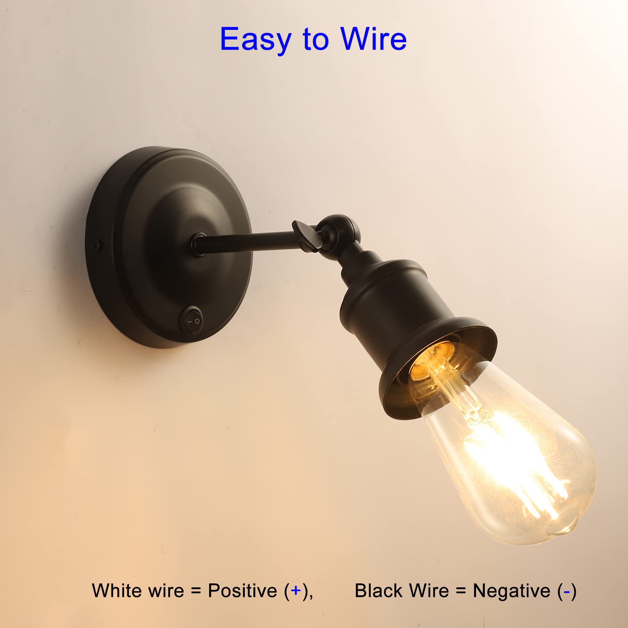 Maichis 12V Led Rv Wall Sconce Light Fixture With On/Off Switch, Rv Led Bedside Reading Lamp With E26 Led Bulb (Included), 3000K Warm White Interior Light For Rv, Boat, Marine, Motorhome, Caravan