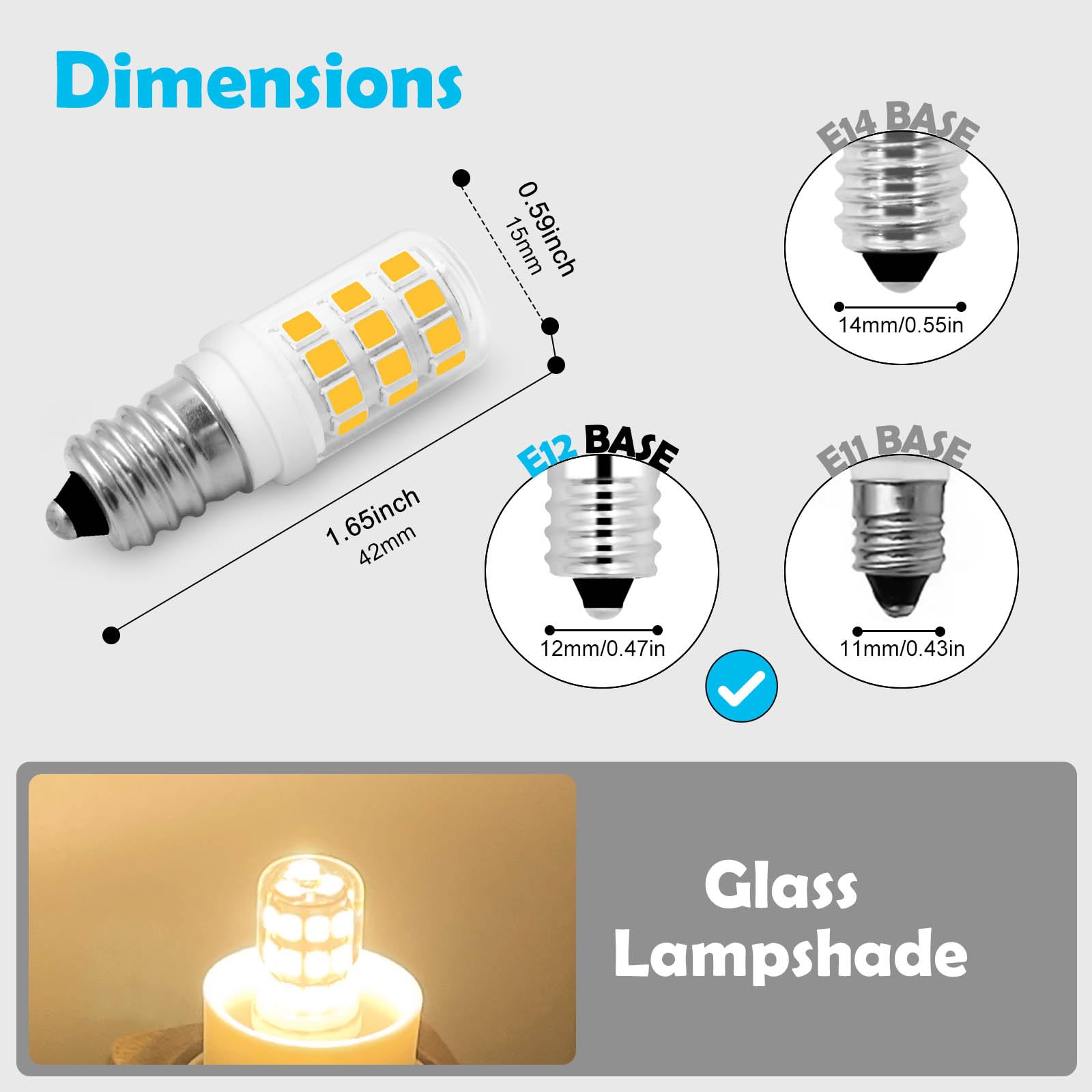 Tzlonmfg Dryer Light Bulb 120V 10W 15W Replacement We05X20431 Wp22002263 Appliance Bulb E12 Candelabra Base, For Dryer Drum, Wat