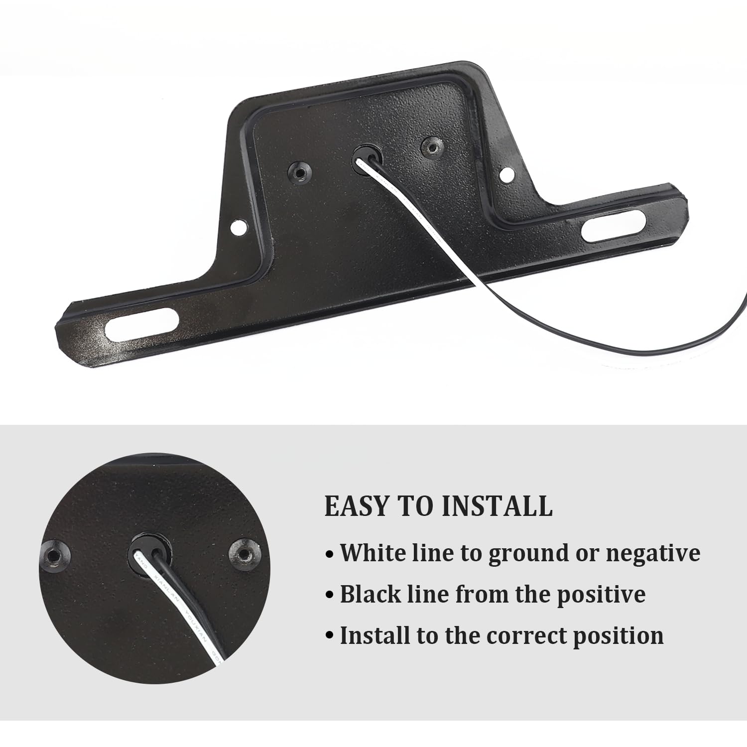 IHOTDER License Plate Light Kit with Trailer License Plate Holder,Waterproof LED Licensee Plate Light Assembly for Light Illumin