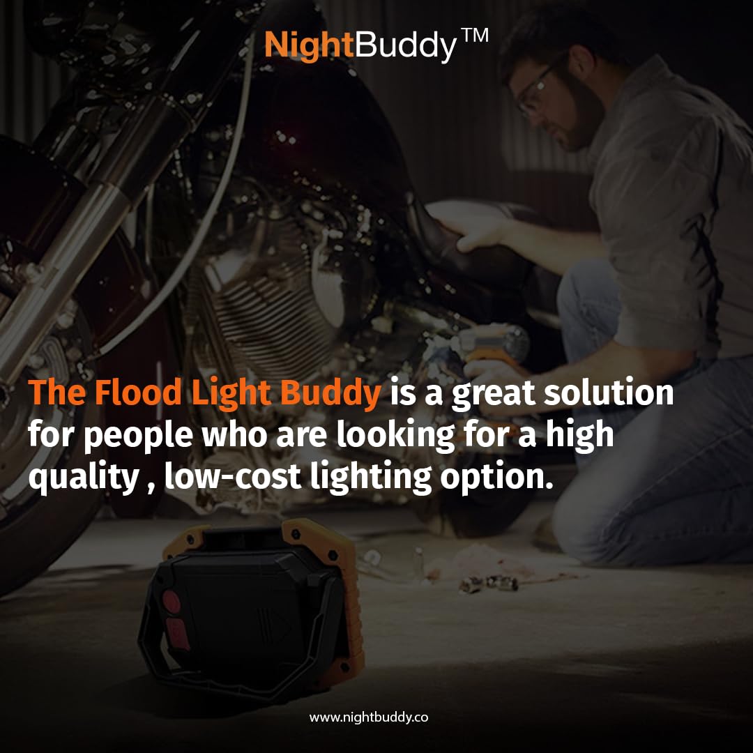 NightBuddy LED Headlamp Rechargeable Flashlight - 4X Brighter, 5 Light Modes, Rubber, Headlamp + Floodlight, Model 2