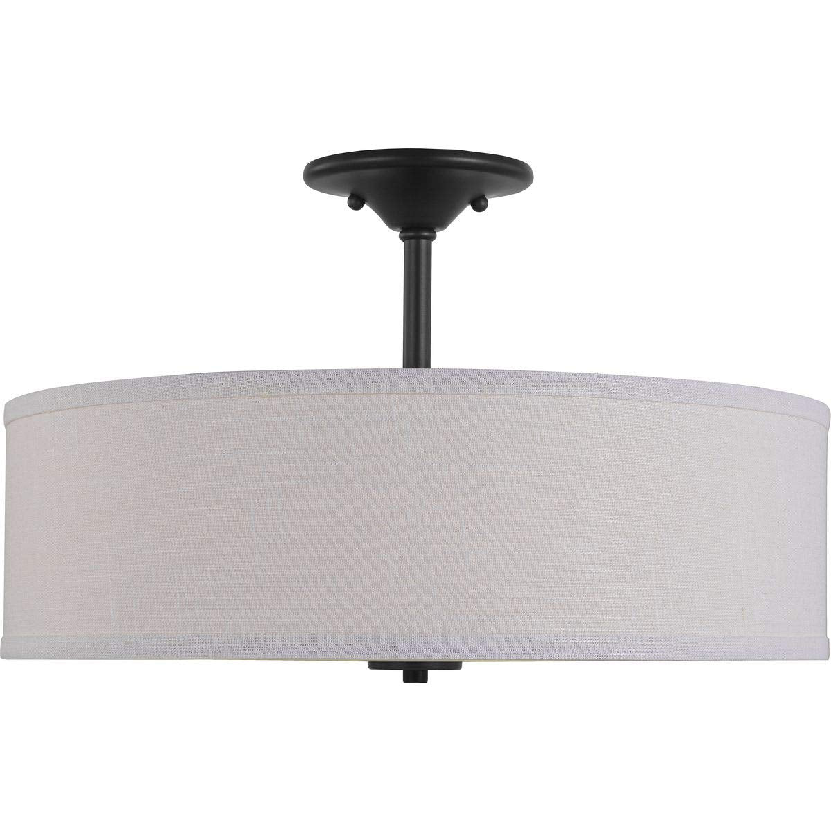 Progress Lighting Inspire Collection Graphite Three-Light 18'' Semi-Flush Mount, 11.50X18.00X18.00
