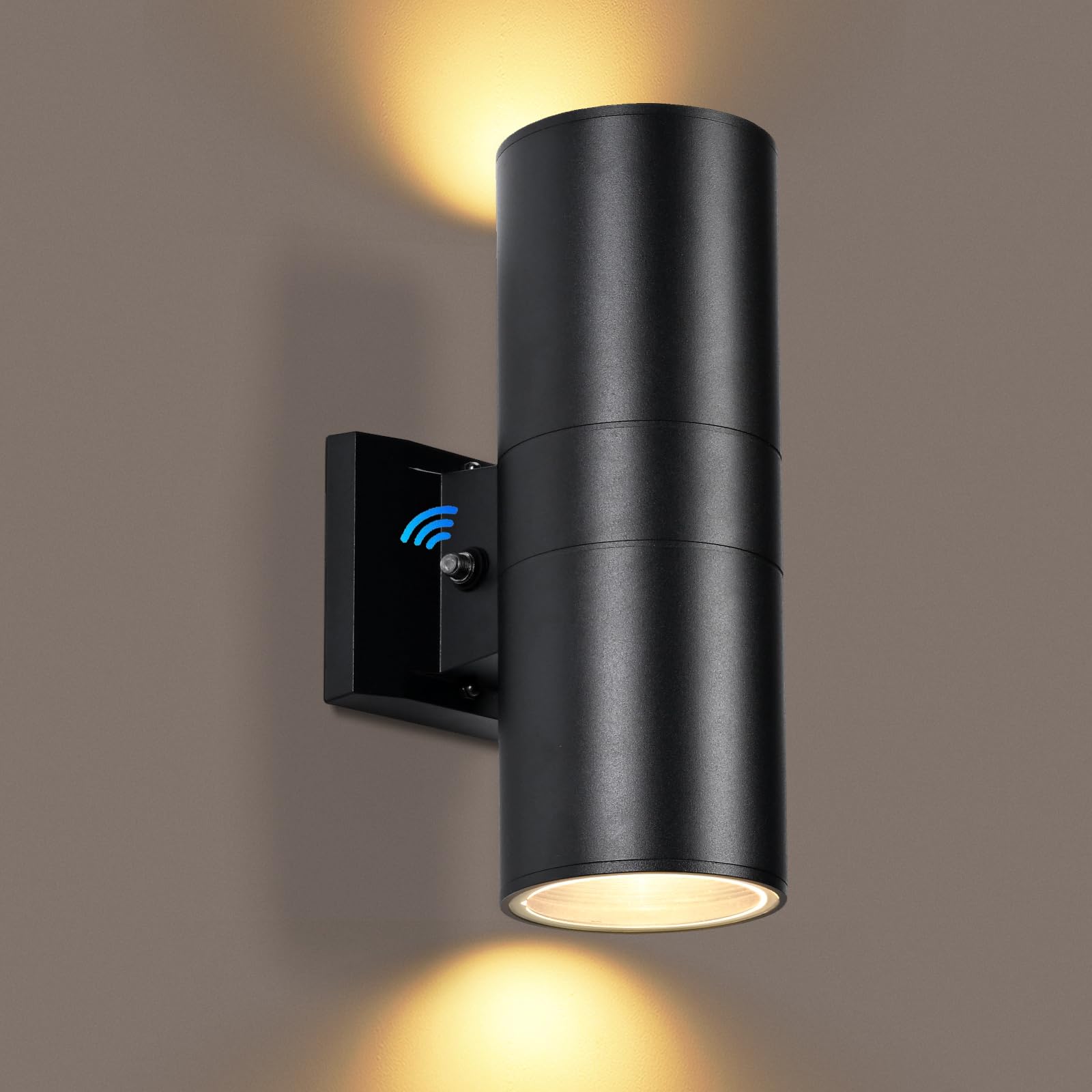 futxnziey Dusk to Dawn Outdoor Wall Lights 4 Packs  Modern Outdoor Porch Lights with Bulbs  Integrated LED Cylinder Exterior Light Wall Mount  Up and Down Lighting Wall Sconce for House Porch Door
