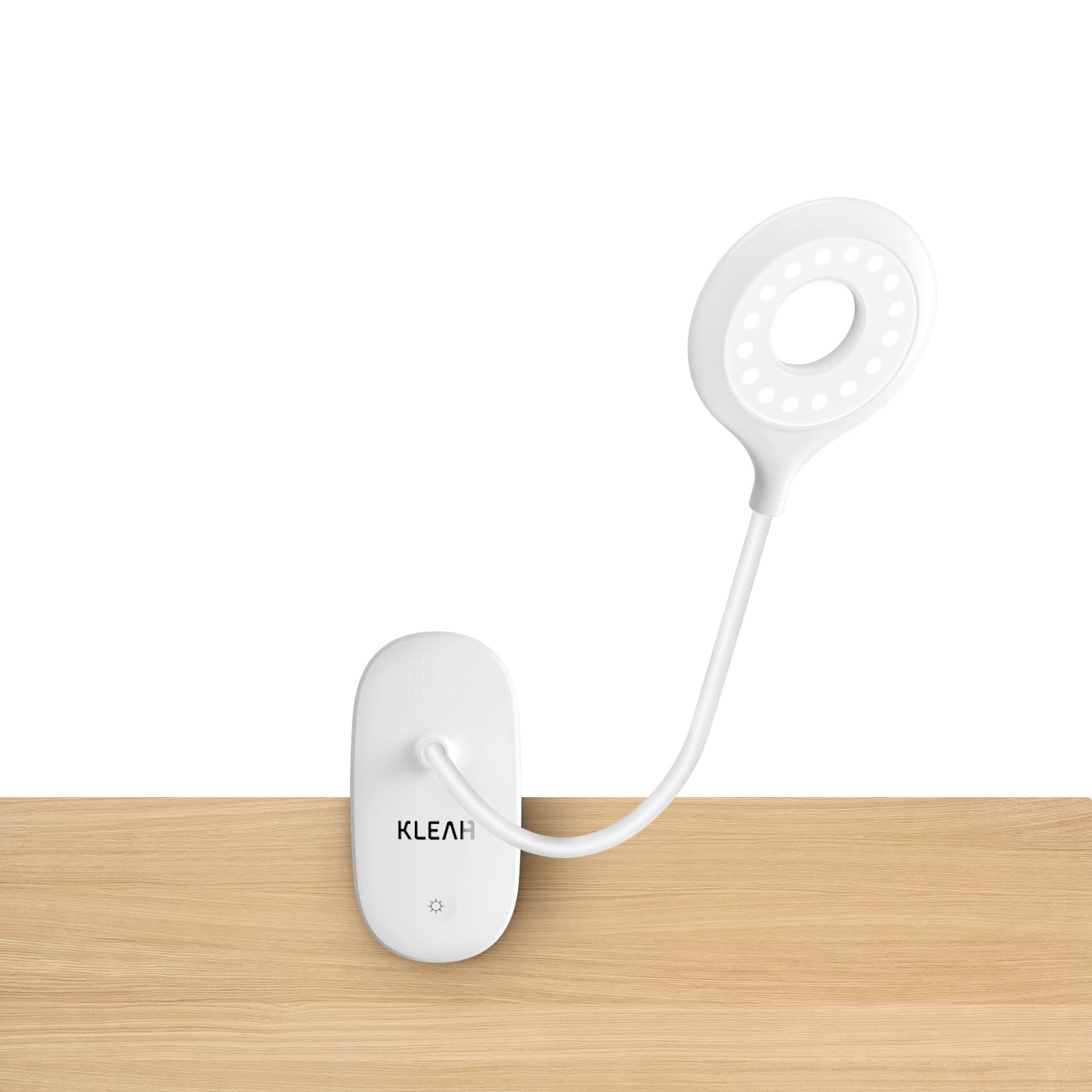KLEAH Clip on Light for Bed & Desk, Reading in Bed, Dorm, Flexible Gooseneck, Battery Operated Rechargeable Clamp Lamp for Headb