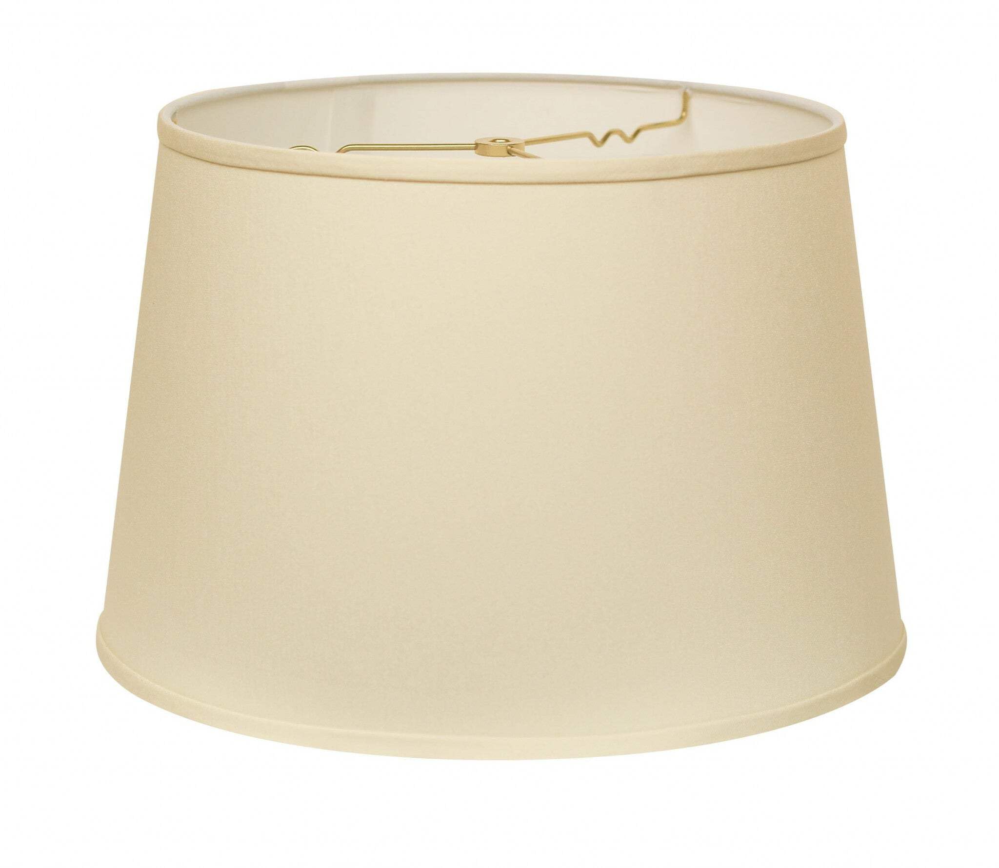 HomeRoots 470260 14 in. Rounded Empire Slanted No Slub Lampshade - Ivory