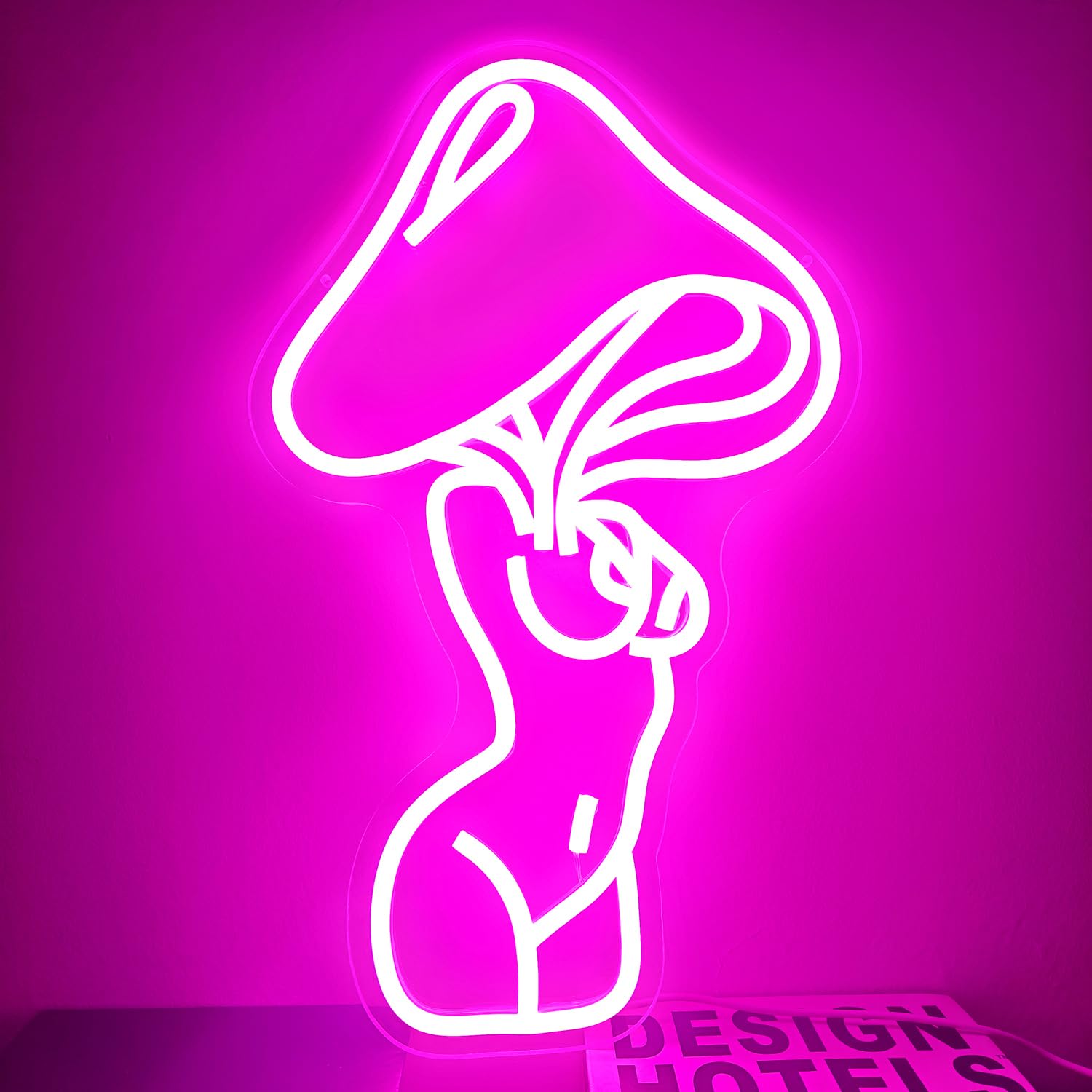 Lady Mushroom Neon Sign Sexy Lady Mushroom Neon Light Dimmable Led Neon Sign for Man Cave Neon Light Signs Light Up Sign for Wal