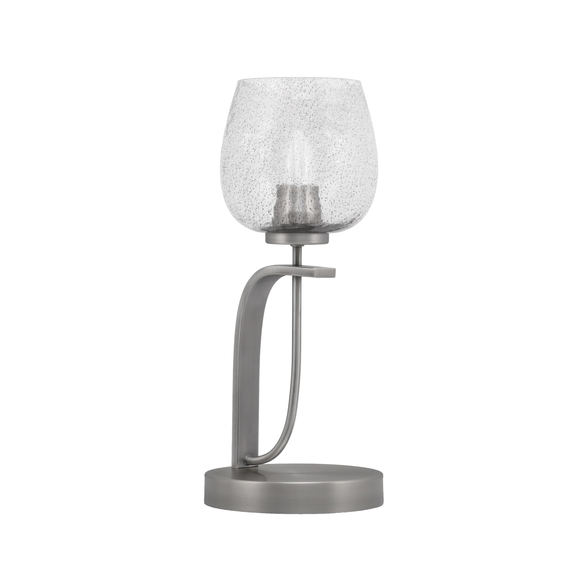 Toltec Lighting Cavella Accent Lamp, Graphite Finish, 6&quot; Smoke Bubble Glass