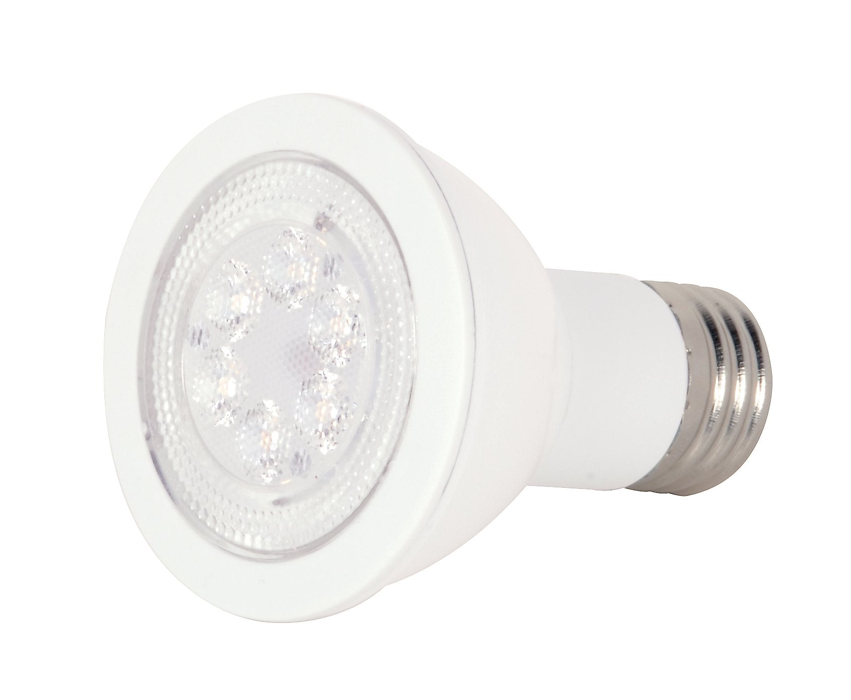 Satco S9081 7 Watt (50 Watt) 430 Lumens Par20 Led Cool White 4000K 25 Beam Ditto Light Bulb, Dimmable