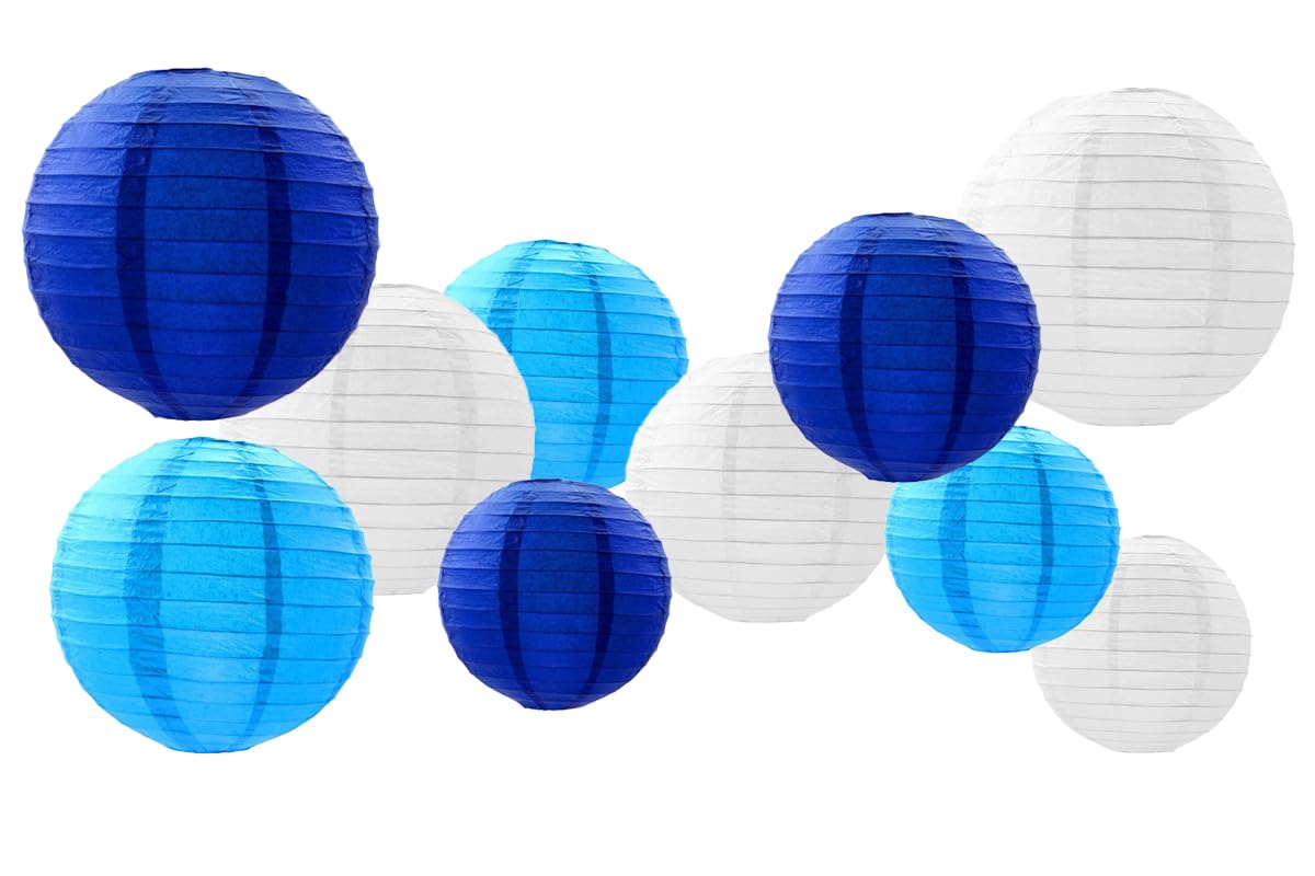 Paper Lanterns Decorations,Paper Hanging Decorations Ball Lanterns Lamps for Boy Birthday Parties, Bridal Showers, Baby Showers,