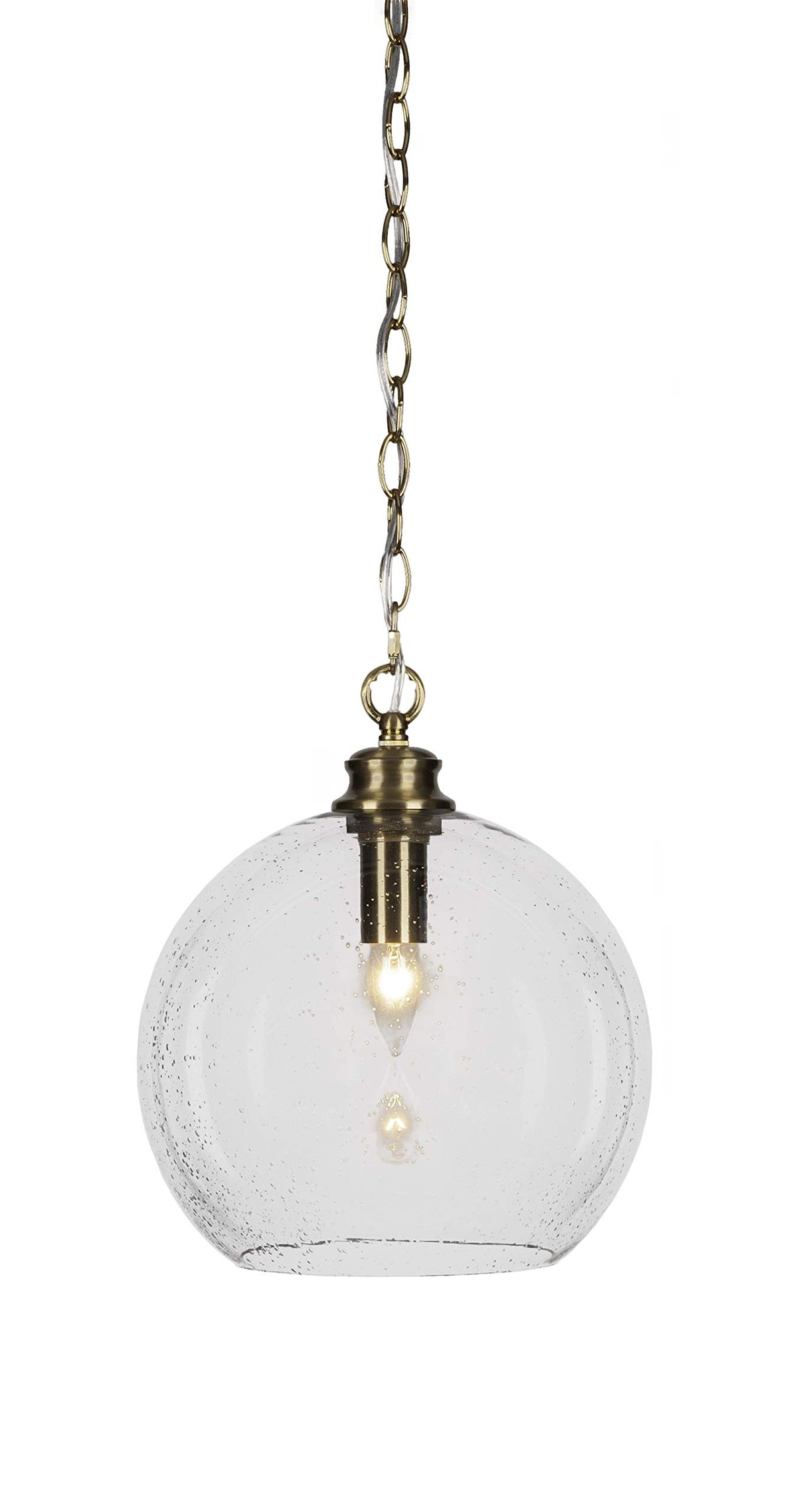 Toltec Lighting Kimbro 1 Light Pendant in New Age Brass (91-NAB-4370)