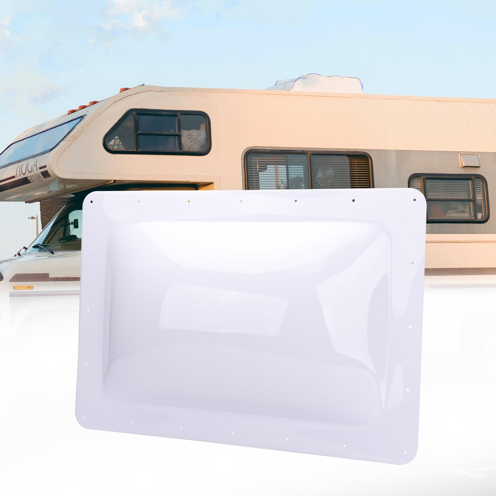 RVGUARD RV Skylight Replacement  18 x 26 Outer Dimension Skylight Fits All Standard 14 x 22 Openings  RV Skylight for Camper Trailer Fifth Wheel Truck  UV Resistant  Impact Resistant  White
