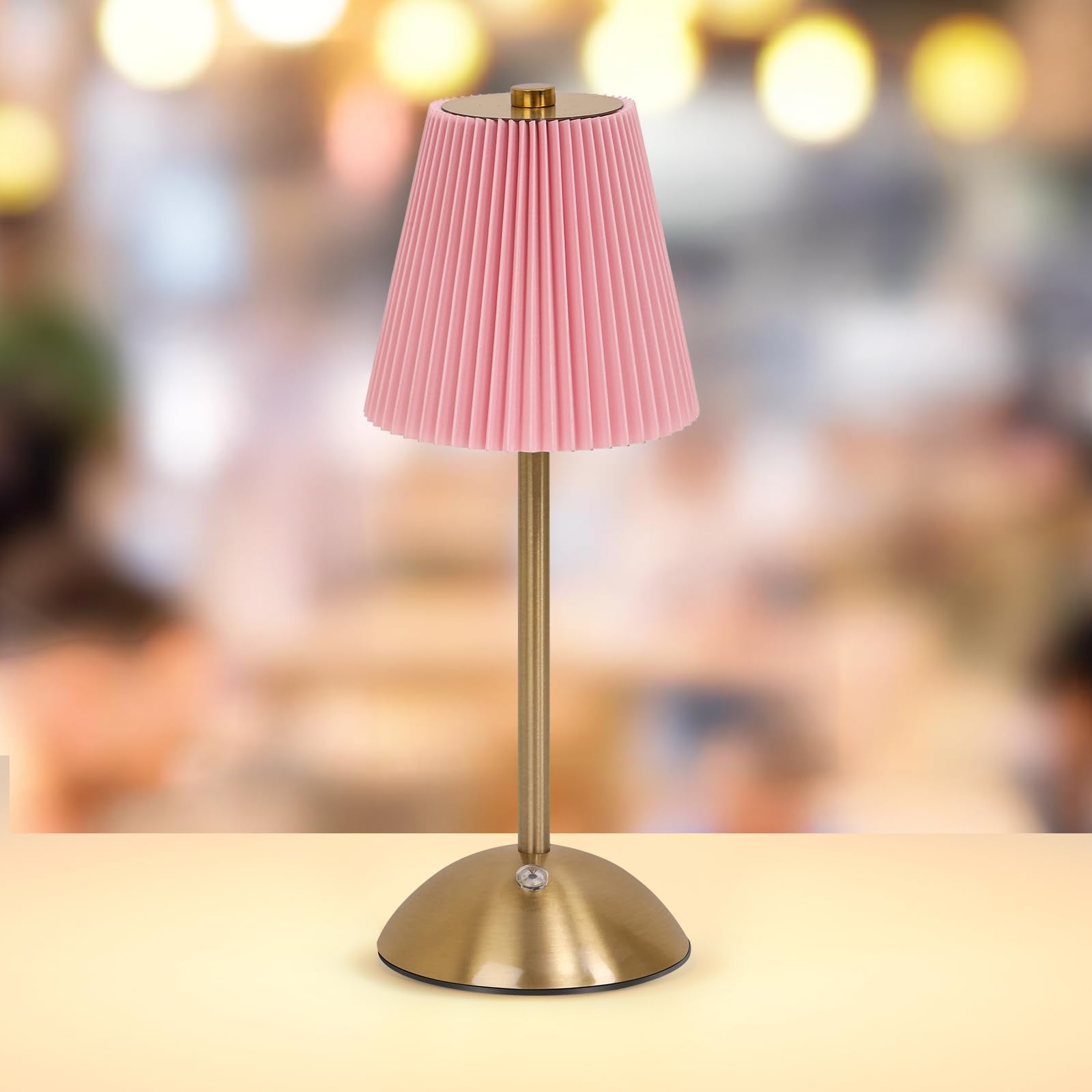 Red Table Lamps ,Small Gold Table Lamp 12 Inch for Girls Bedroom Cute Coquette Table Lamp with Fabric Shade Modern Decorative B