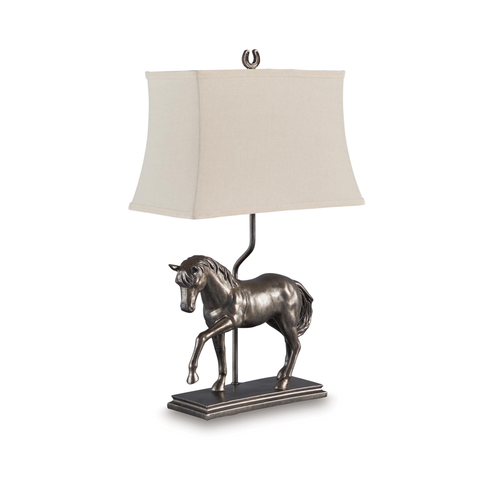 Signature Design by Ashley Sandorman Vintage Polyresin Table Lamp with 3-Way Switch, Gray