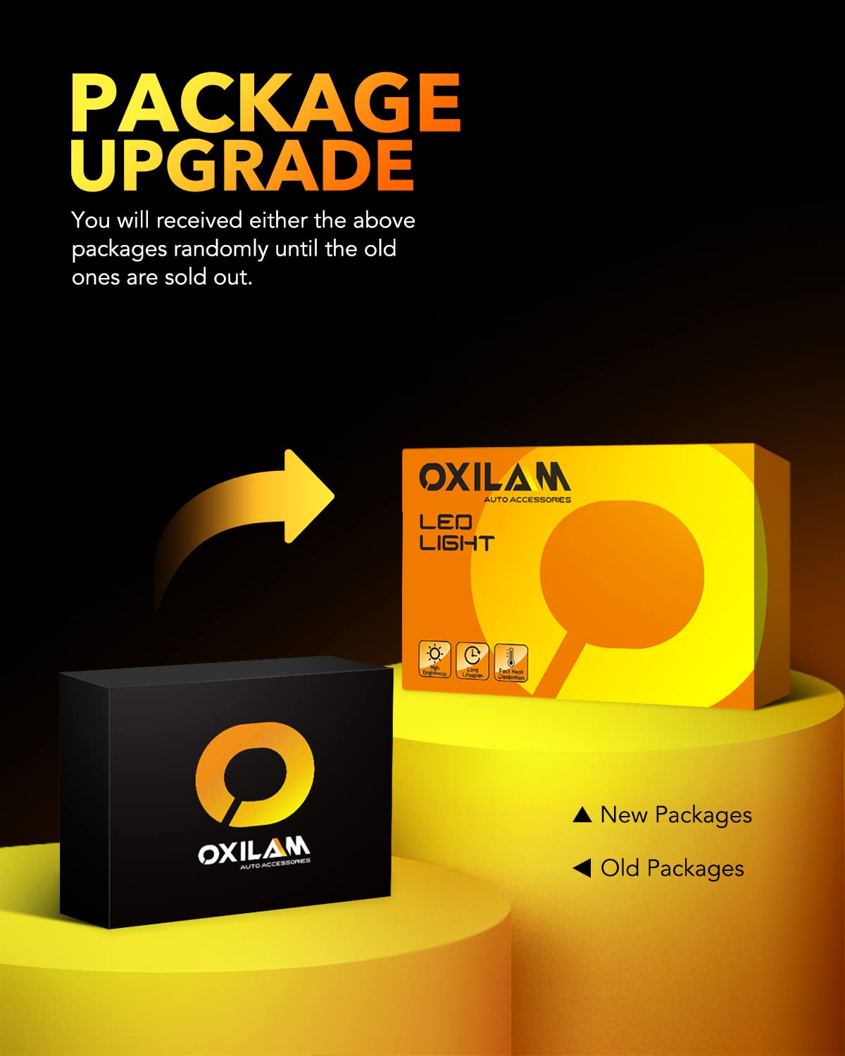 OXILAM LED Bulbs for Turn Signal Lights, Amber Yellow, BAU15S, Built-in Load Resistor, 2800LM, 2PCS