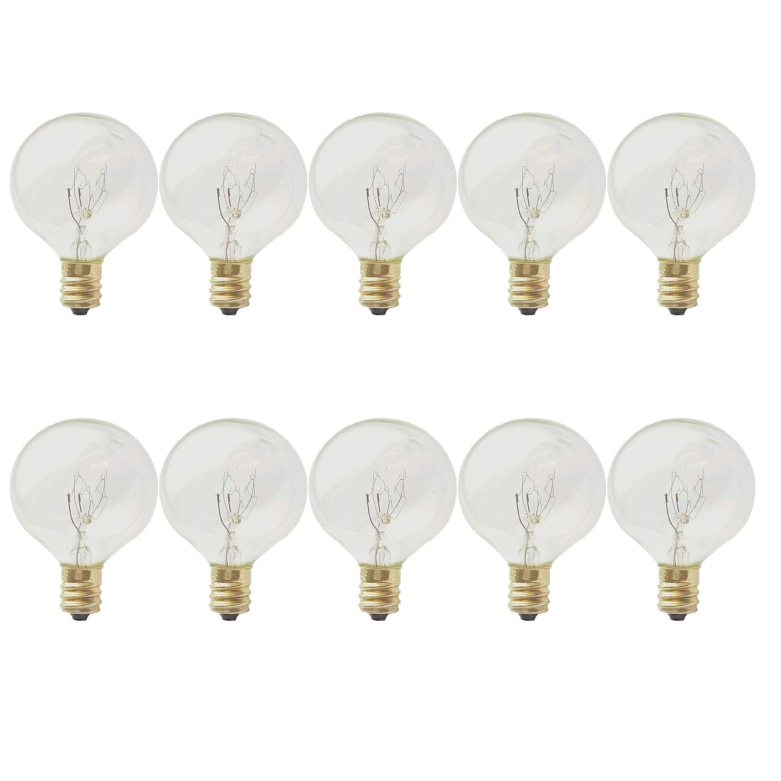 Lxcom Lighting G45 Globe Light Bulb 15 Watt Dimmable Round Bulbs Warm White 2700K E12 Candelabra Base Clear Glass Incandescent L