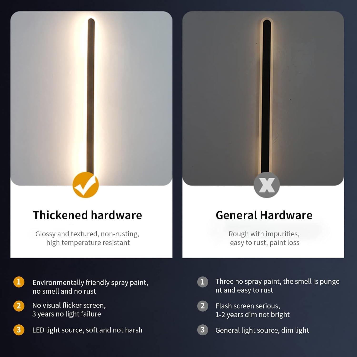 Mikeru 39.4Inch Outdoor Wall Lights, Warm White Front Porch Light Ip65 Oval Outdoor Light For House 35W Wall Mounted Acrylic Wall Light For Proch, Living Room, Balcony Decorative Lighting