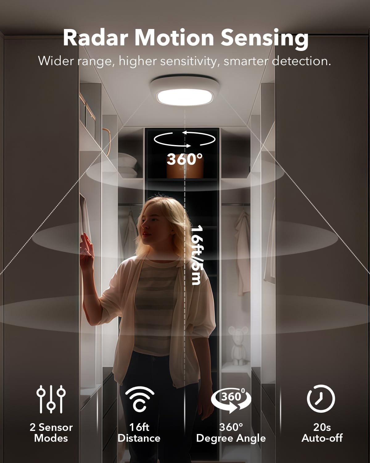 Rechargeable Shower Lights For Inside Shower  12000Mah Motion Sensor Wireless Rgb Ceiling Light With Remote No Wiring  Battery Operated Closet Lights Cordless Led Overhead Lighting For Bathroom