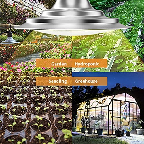 Espird 6-Bulb Outdoor Led Grow Lights, Full Spectrum Waterproof String Light For Greenhouse
