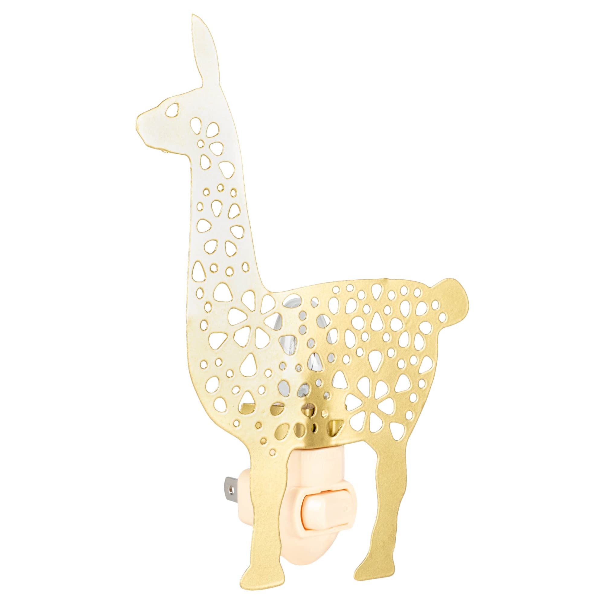 Gold Colored Llama Night Light 5 Inch X 7 Inch