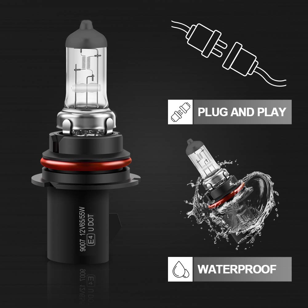 WinPower 9007 HB5 Halogen Bulbs, 65/55W, Pack of 2, 4300K Color