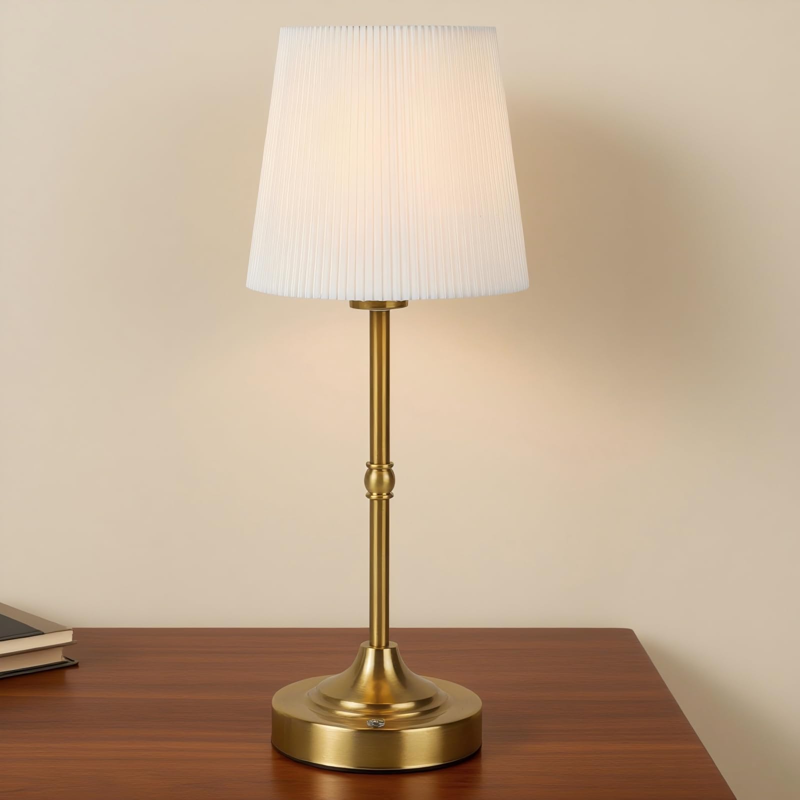 HULKNPEE Cordless Table Lamp Rechargeable, 5200mAh High Capacity Battery Powered, Touch Dimmable Gold Lamp for Nightstand,Bedsid