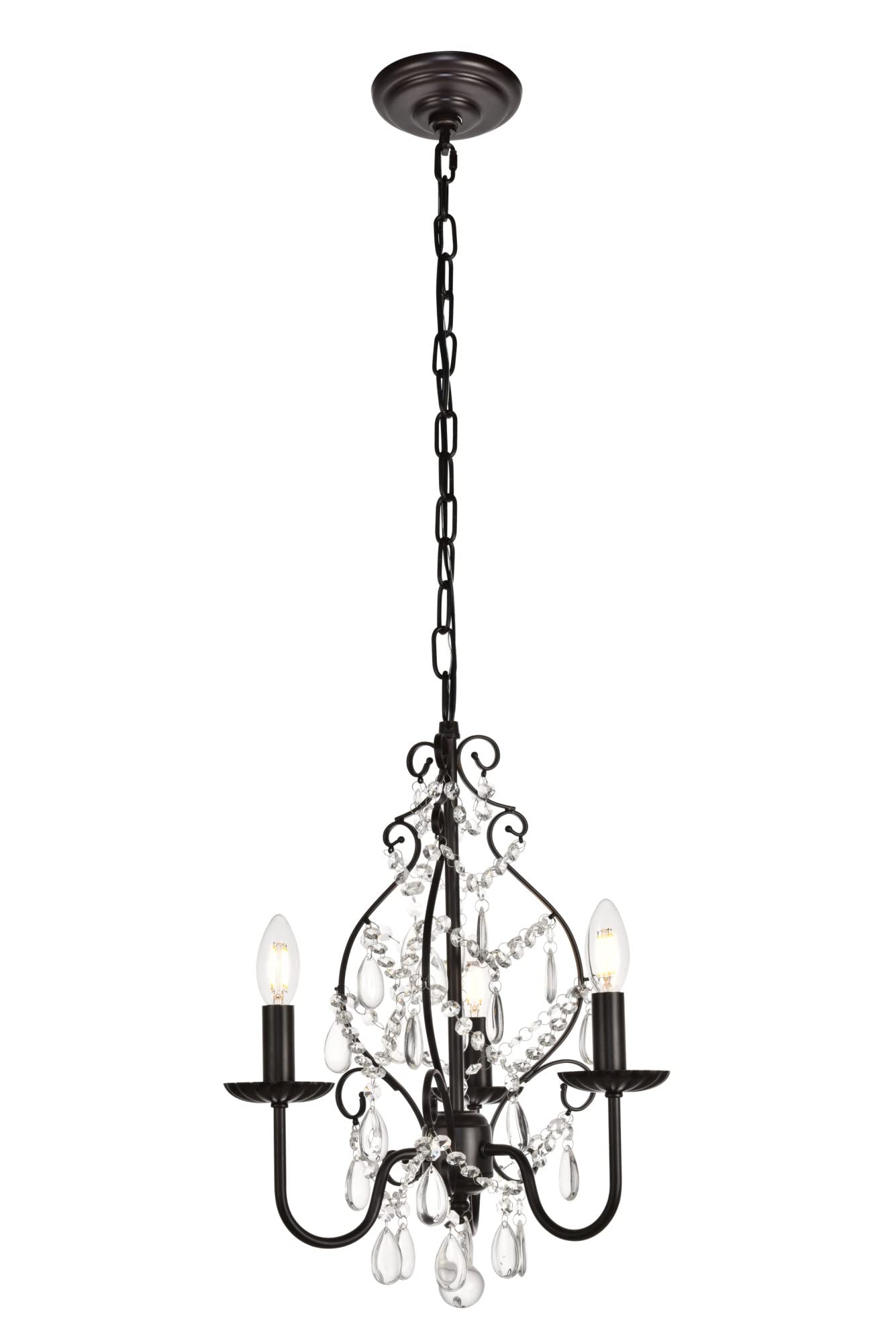 Living District 3-Light Pendant Light, Oil Rubbed Bronze Metal, Transitional Design
