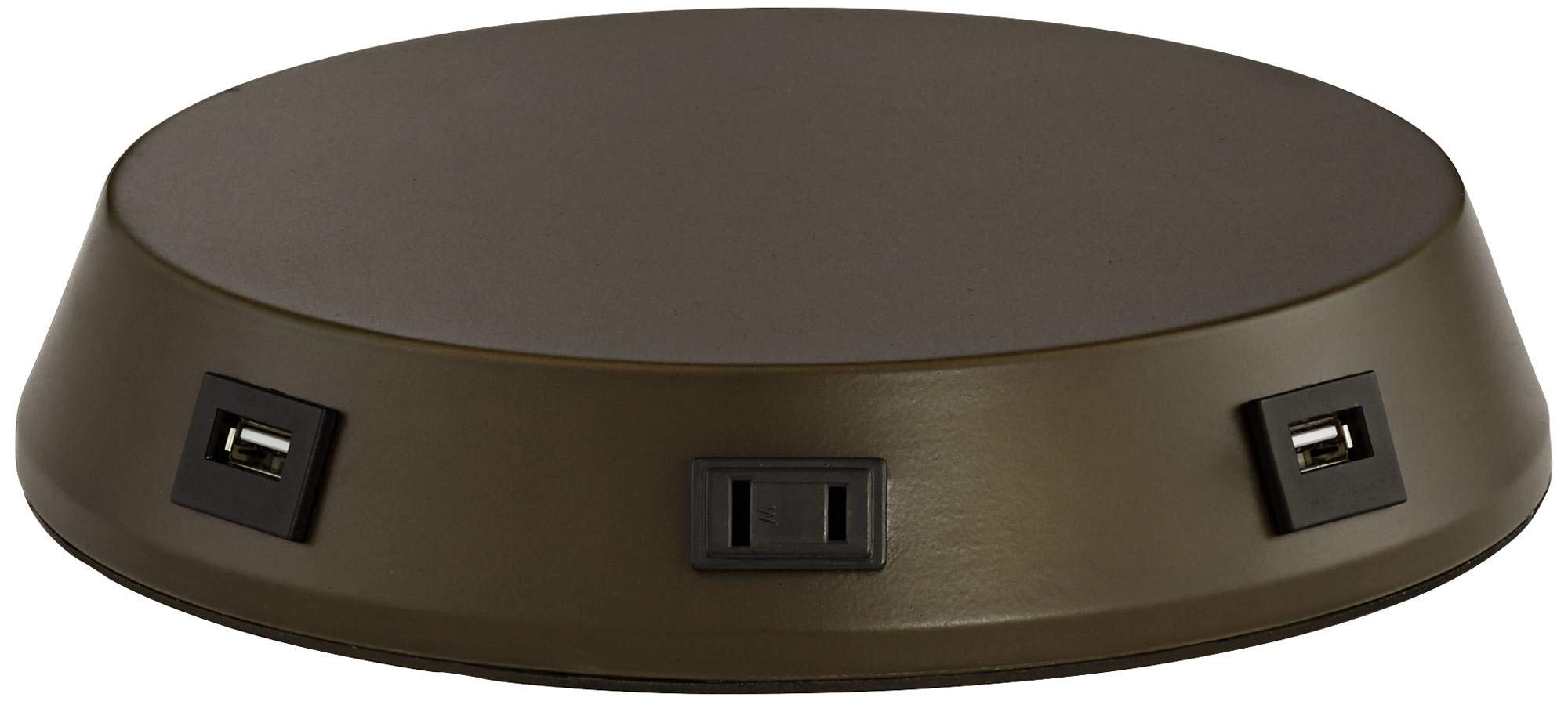 Buckhead Accent Urn Table Lamp with USB and AC Power Outlet Workstation Charging Base Urn 22 High Warm Bronze Geometric Tapered