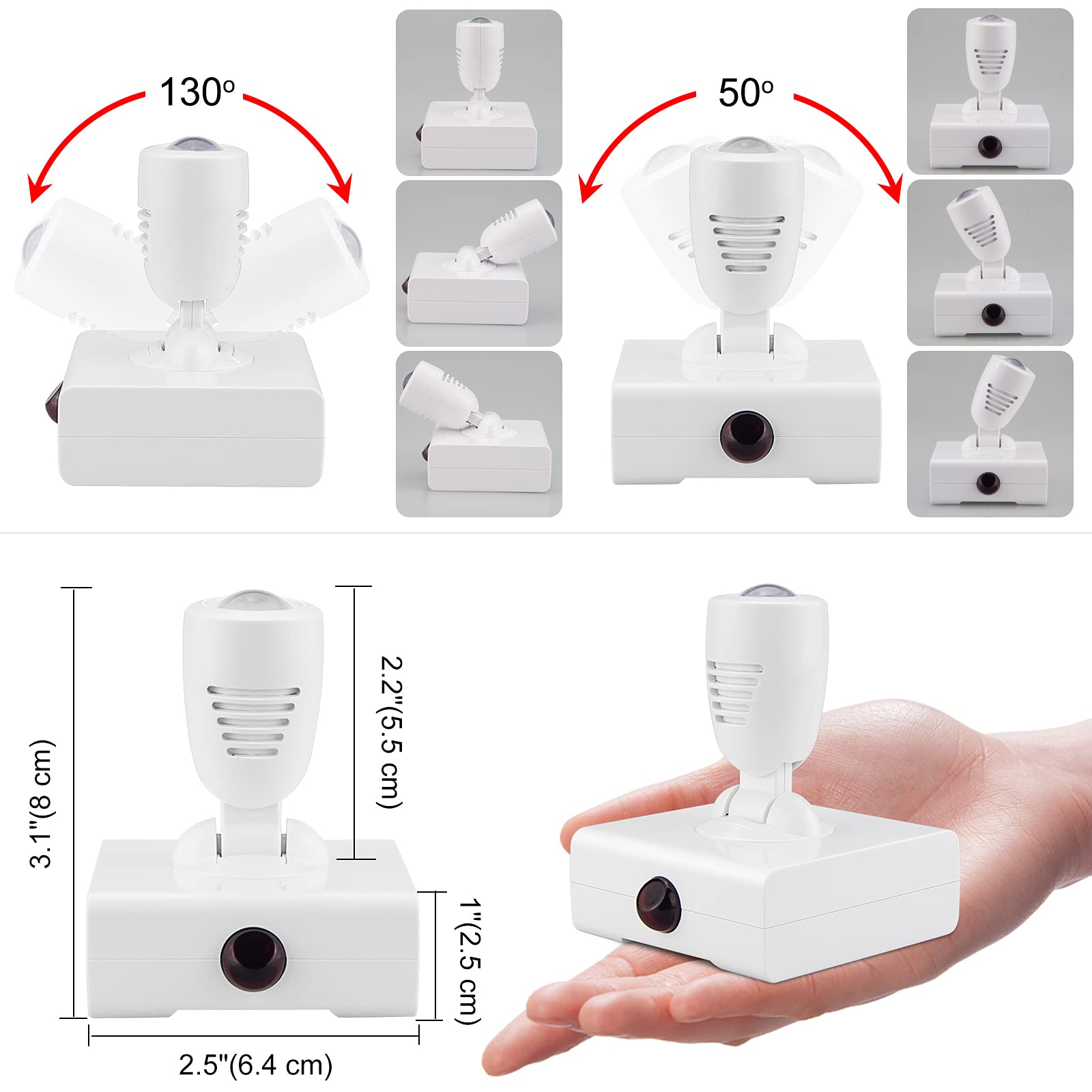 Hongut Wireless Led Spotlight - Rechargeable Color-Changing Accent Lights, 2 Pack