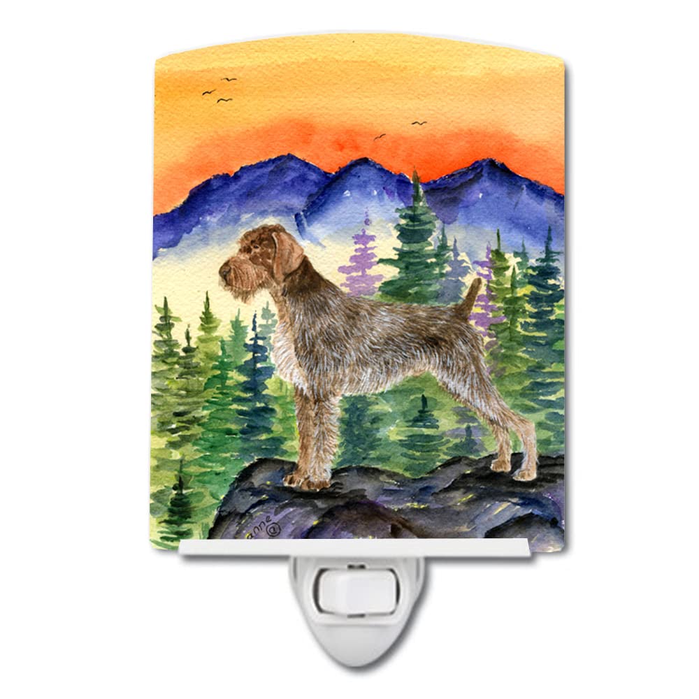 Carolines Treasures Night Light - German Wirehaired Pointer - Ceramic, UL-Certified, 6x4x3in, Multicolor, Model SS8226CNL