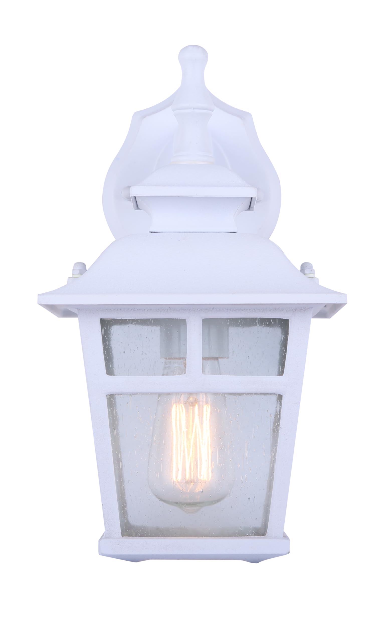 Canarm IOL183TWH-C Outdoor Lantern Twin Pack, White, Glass Material