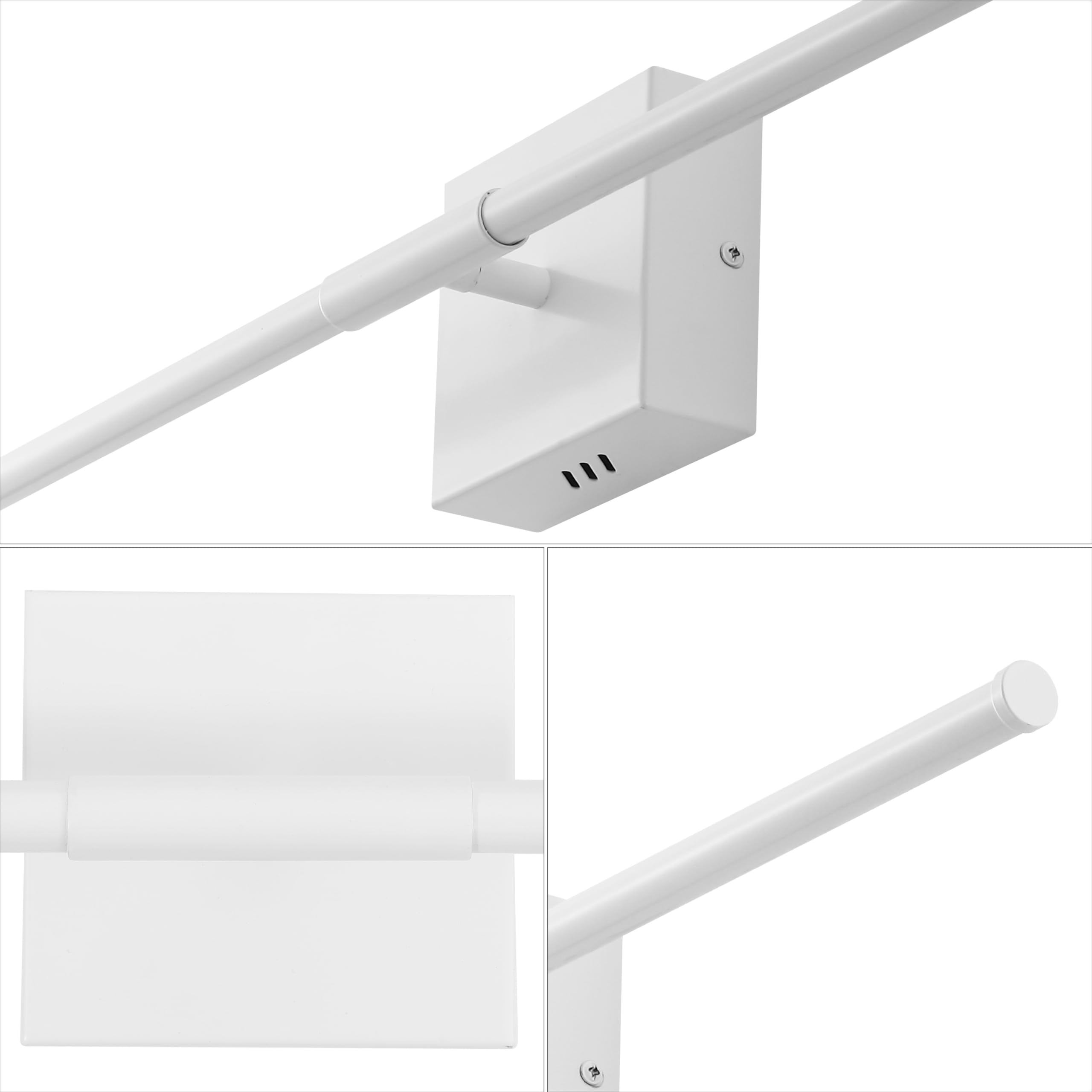Jonathan Y Jyl7022G Makena 28'' Modern Minimalist Dimmable Integrated Led Metal Wall Sconce, White For Bedroom, Living Room, Kit