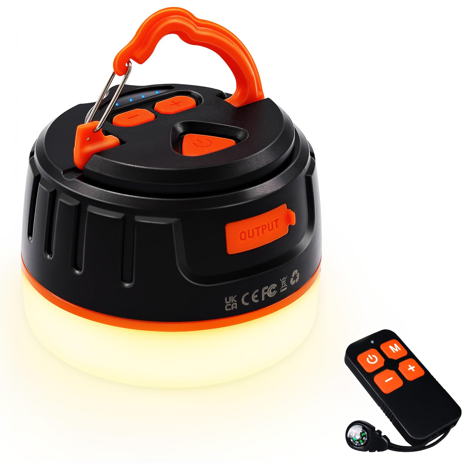 Yonktoo Rechargeable LED Camping Lantern 1000LM, 300H Runtime, 6400mAh, IPX5 Waterproof Tent Light for Camping, Hiking, Power Ou