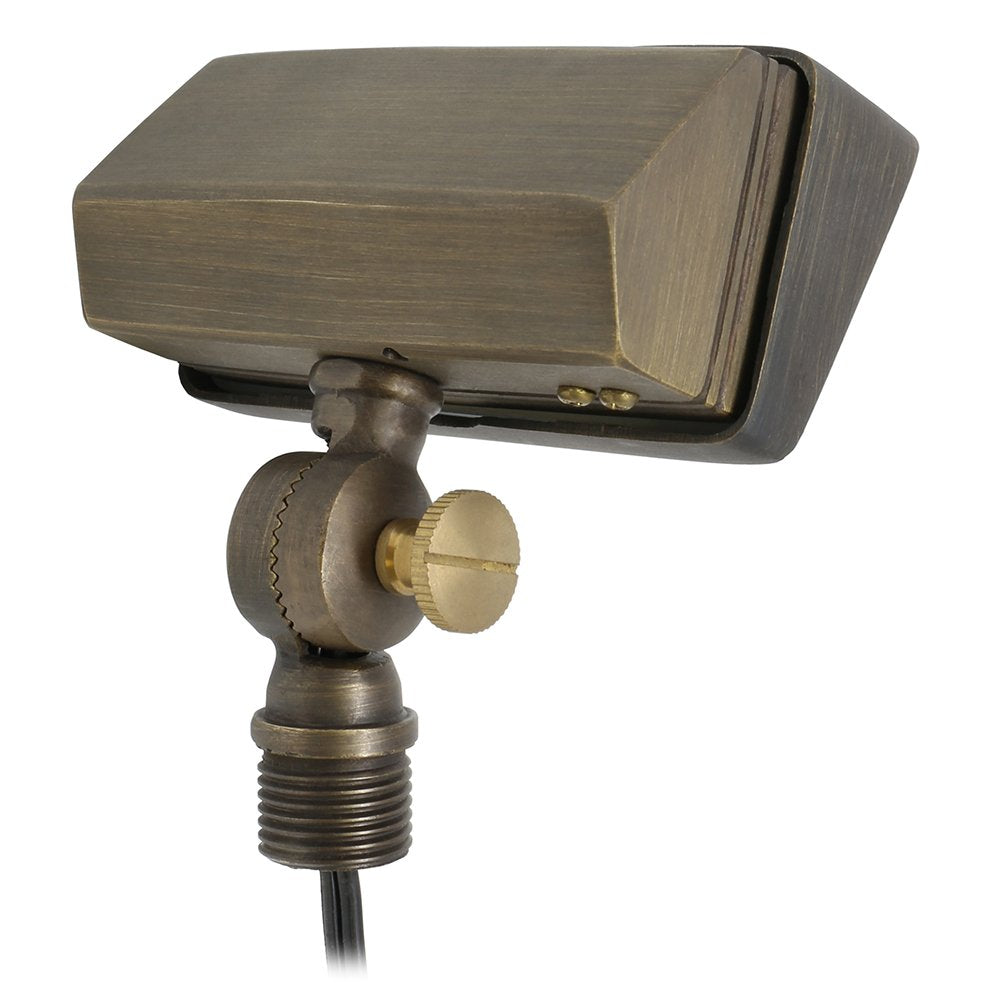 Lightkiwi R9872 Brass Flood Light & Wall Wash Fixture, 12V Low Voltage, Metal, Bronze