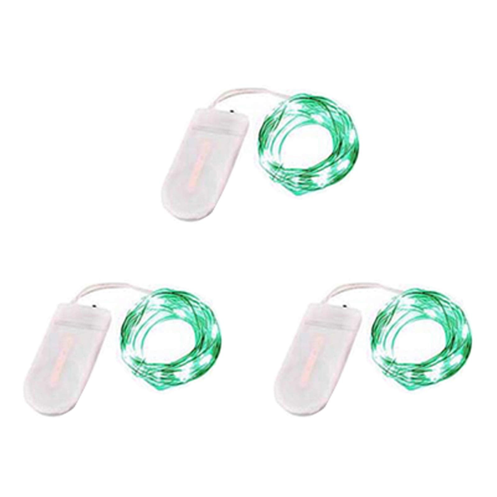 3 Pack Fairy Lights Battery Operated 6.6Ft 20 Led Mini String Lights Silver Wire Starry Lights For Diy Wedding Party Festival Halloween Christmas (Green)