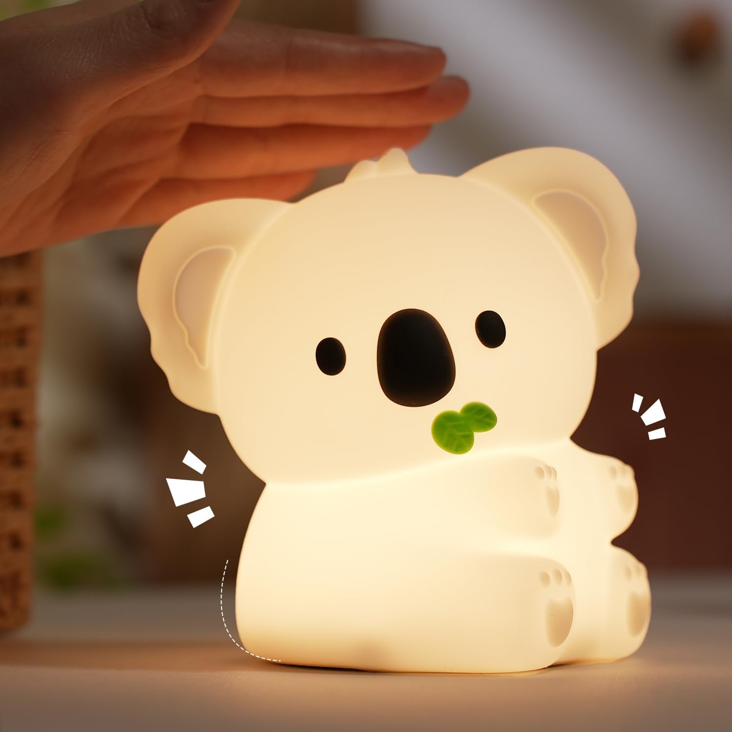 Bestfaith Cute Koala Night Light  Led Squishy Night Lamp  7 Colors Dimmable Timer Nursery Nightlight For Kids  Rechargeable Touch Lamp  Dorm Decor  Kids Funny Gifts(Koala)