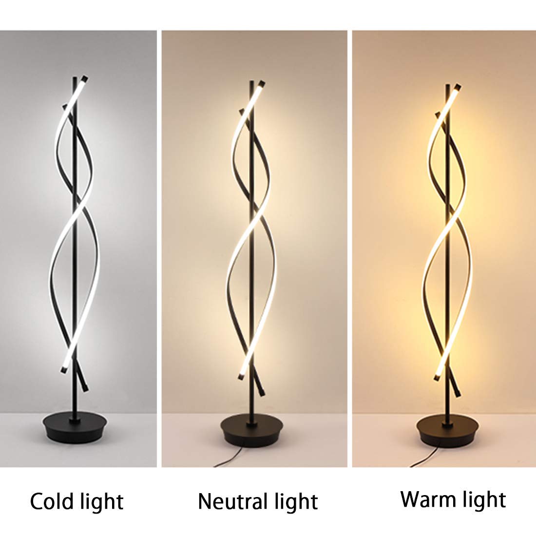 Adisun 40W Led Modern Floor Lamp Remote Control Dimmable Spiral Floor Lamp Indoor Tall Lamp Floor Lamp For Living Rooms Family R