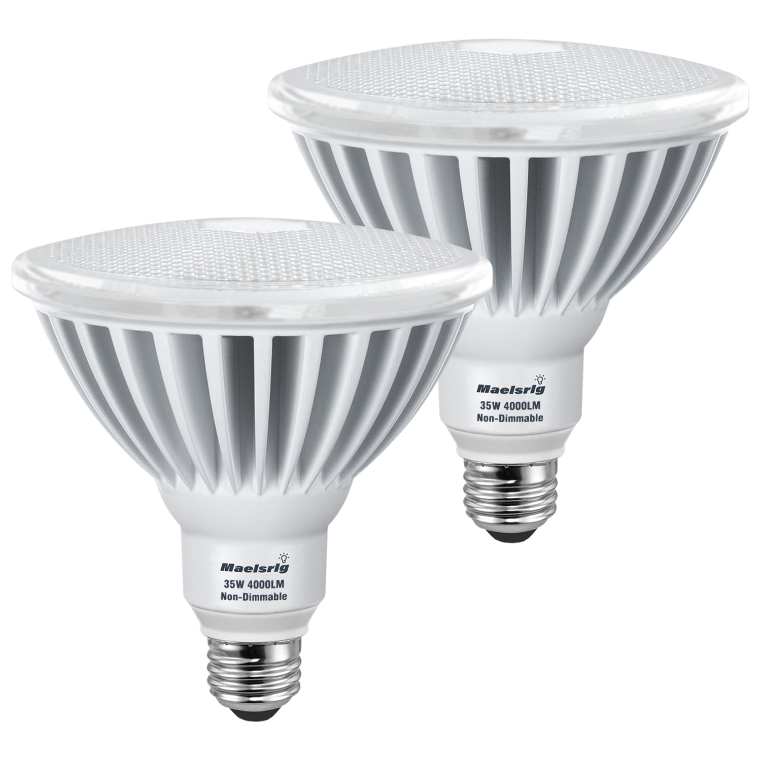 Maelsrlg Par38 Led Flood Light Bulbs, 300W Equivalent, Indoor Outdoor Flood Light Bulb, Daylight 5000K, Waterproof, 35W 4000Lm, 
