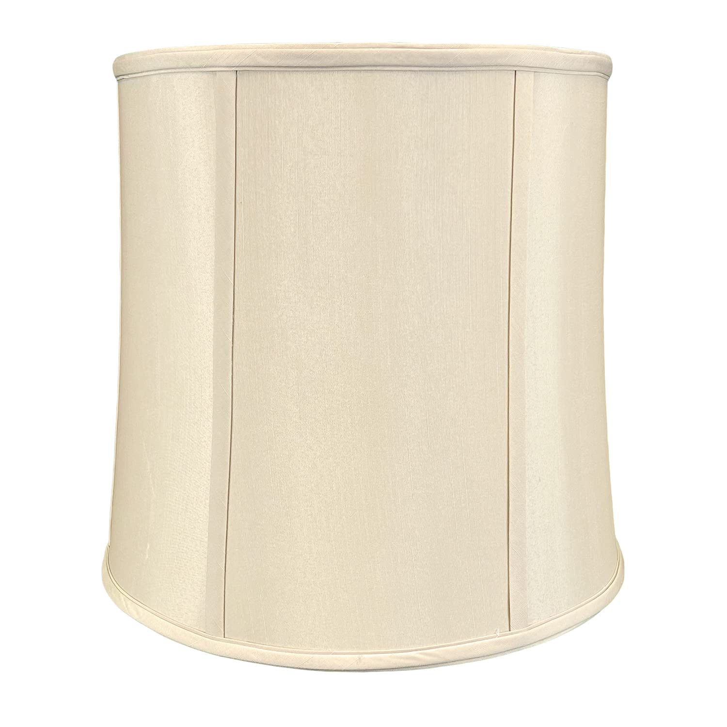 Royal Designs, Inc. Drum Lamp Shade, Faux Silk, 14 x 15 x 15, Beige, 2-Pack, Model BS-719-15BG-2