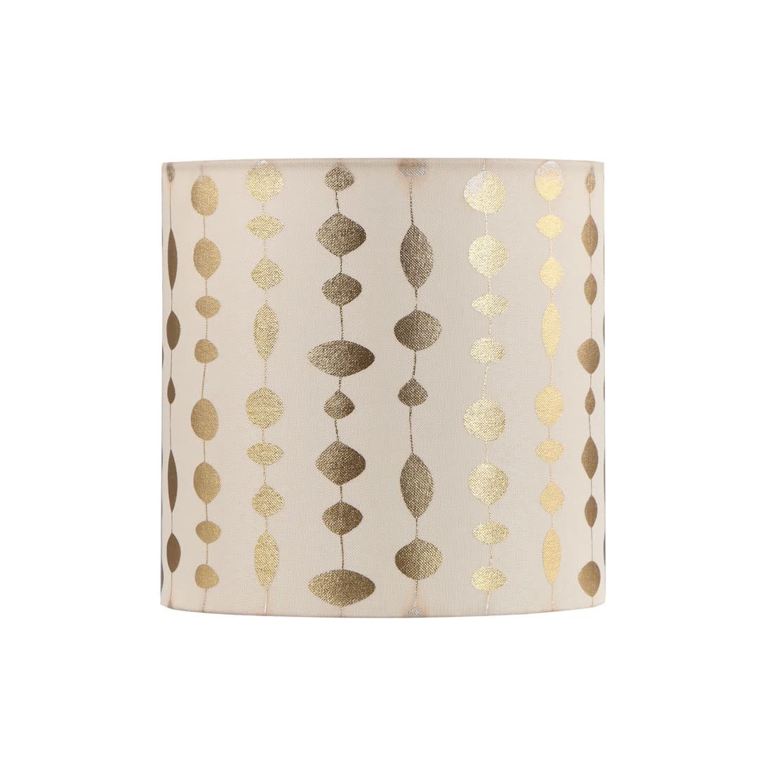 Aspen Creative 31314, Hardback Drum Spider Lamp Shade with Gold Print, 10&quot; Top x 10&quot; Bottom x 10&quot; Height