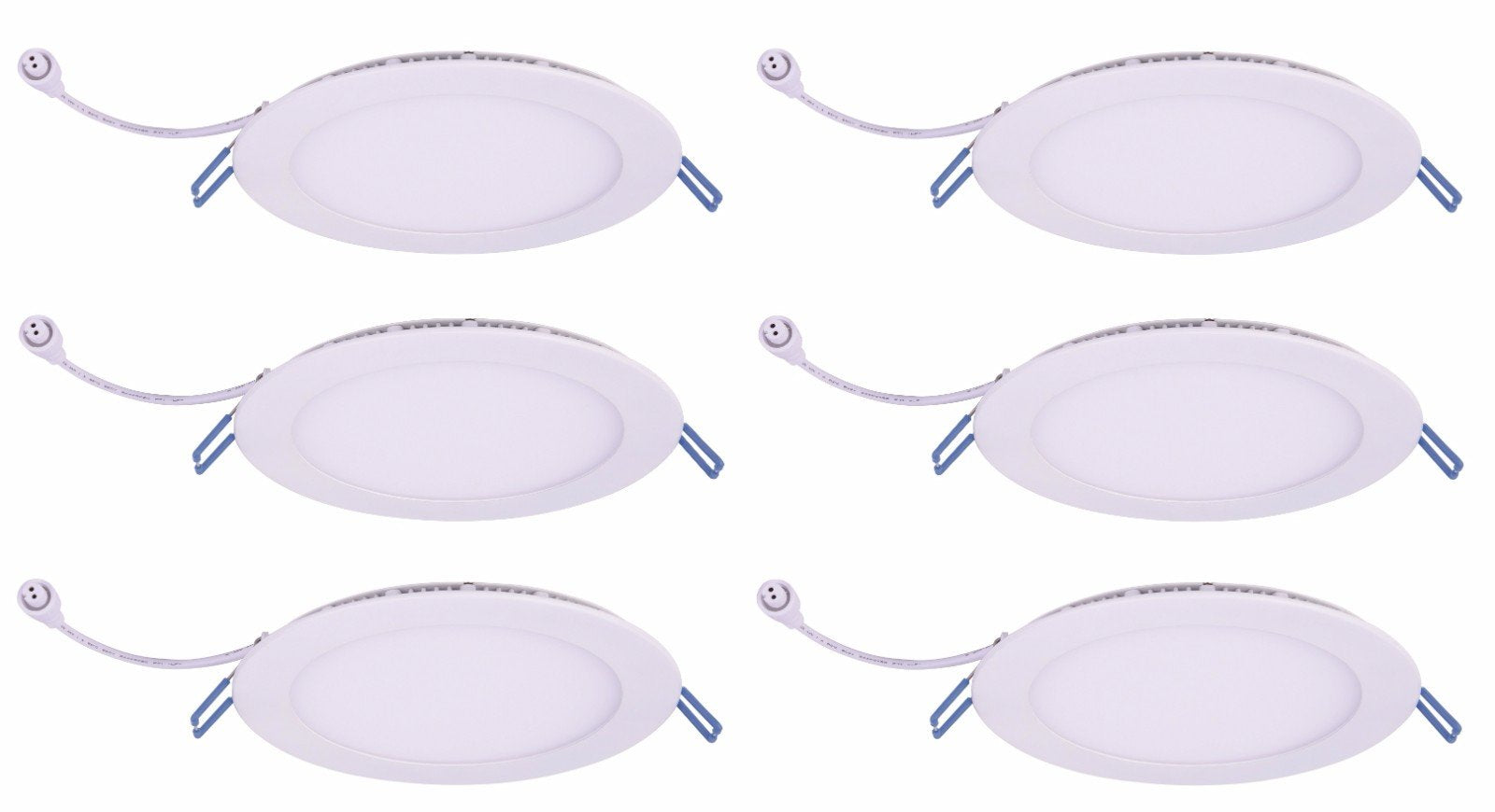 Elitco Lighting SMR61230K-6PK led-Household Bulbs 6'' Slim Ceiling Light, 3000K, 120, CRI90, ES, ETL, 12W, 65W Equivalent, 50000