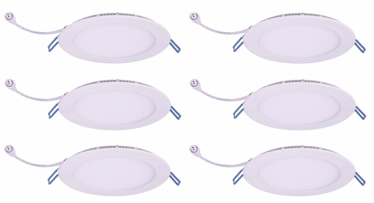 Elitco Lighting SMR61230K-6PK led-Household Bulbs 6'' Slim Ceiling Light, 3000K, 120, CRI90, ES, ETL, 12W, 65W Equivalent, 50000