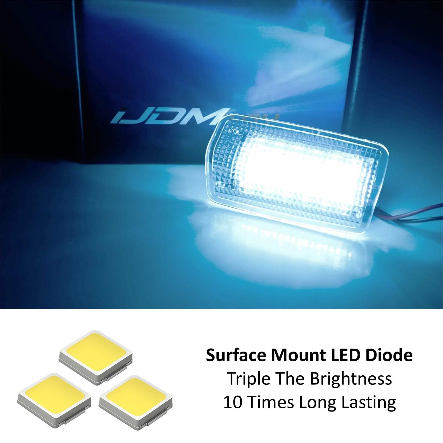 iJDMTOY Full LED Side Door Courtesy Light for Lexus & Toyota, Aqua LED, Interior Footwell Accent Light