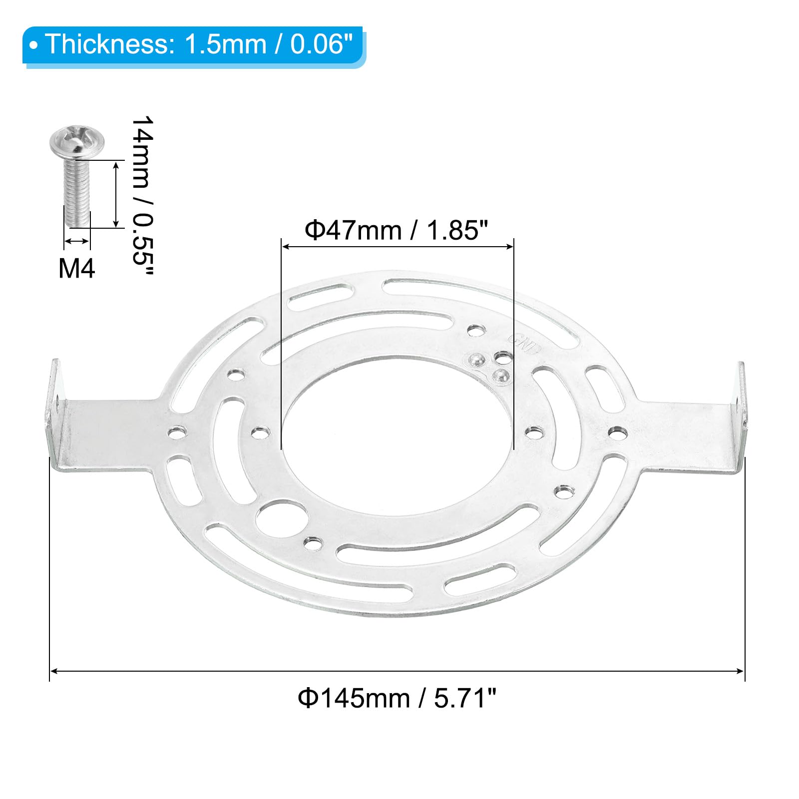 Patikil 145Mm (5.71") Universal Light Fixture Mounting Bracket Kit, 2Set Light Crossbar Round Ceiling Plate For Wall Light, Close To Ceiling Light, Chandelier