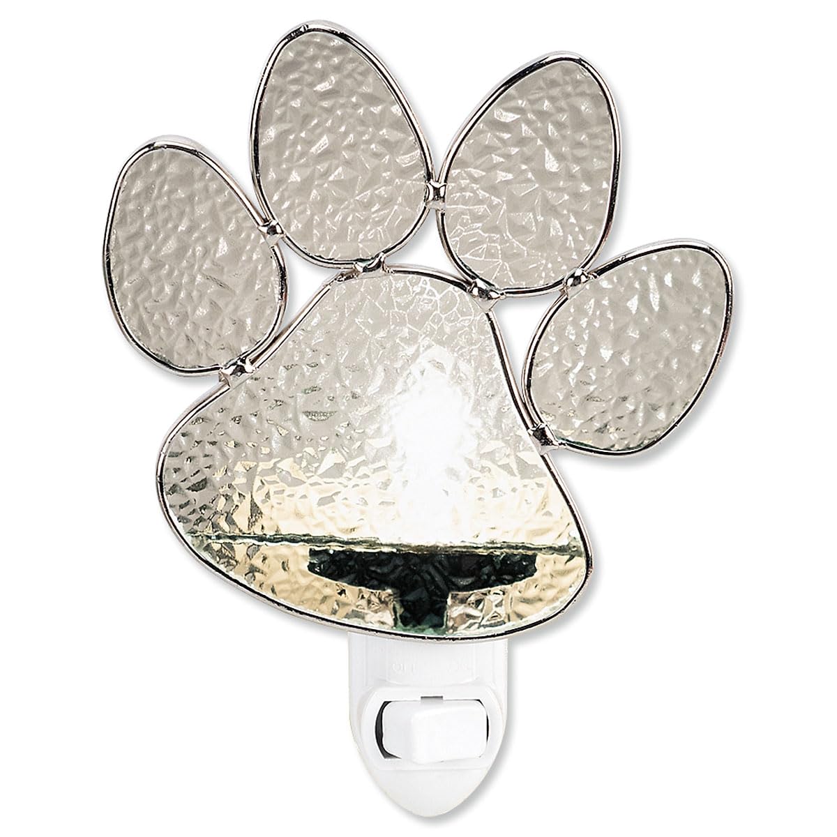 Current Pawprint Night Light- Decorative Plug Into Wall Nightlight, 4 1/4 x 4 1/4   , Great as a Gift or Home d  cor