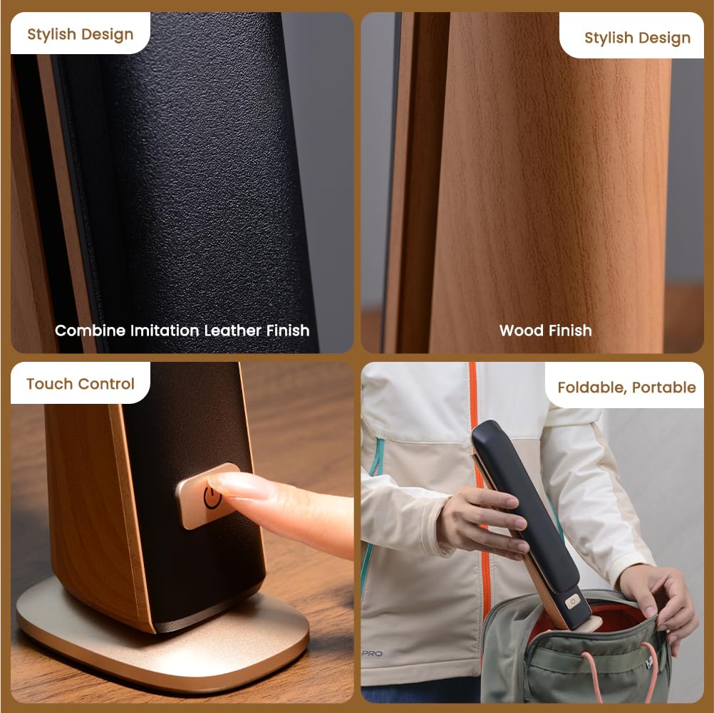 Wilit Foldable Portable Desk Lamp,Battery Operated Rechargeable Lamps Cordless,Eye-Caring Led Table Lamp With 3 Color Temperatur